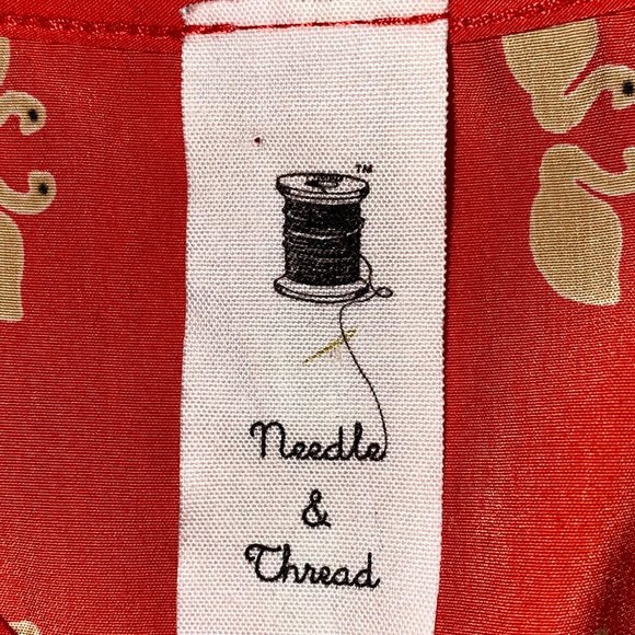 Anthropologie Needle & Thread Swan Print Mini Dress Size Small - Picture 4 of 5